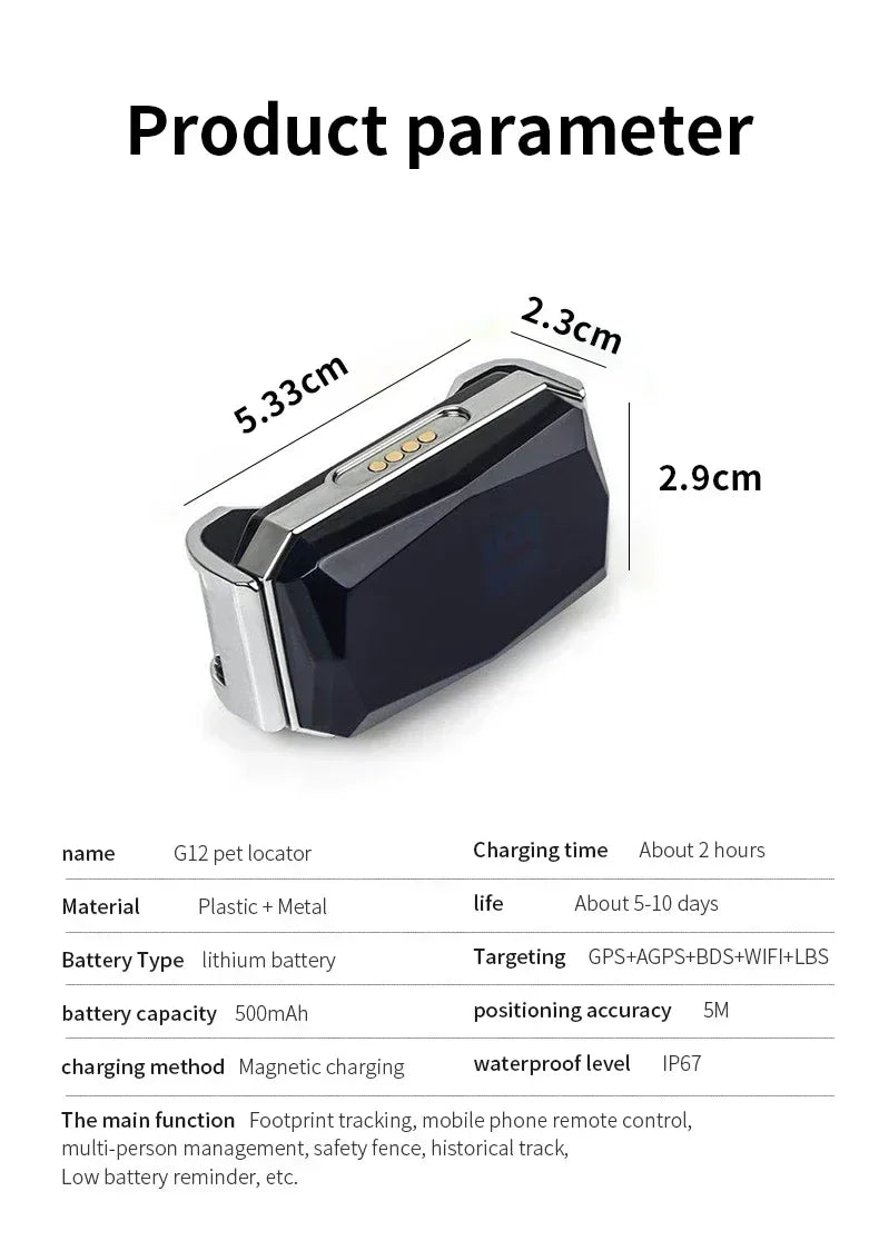 GIOVORA Pet GPS Tracker