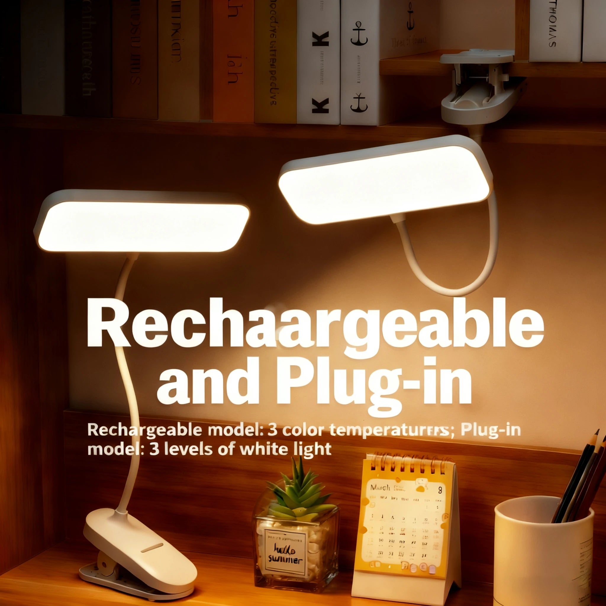 GIOVORA LED Clip Desk Lamp