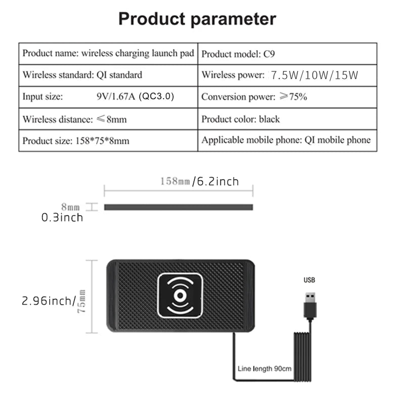 GIOVORA 15W Wireless Charger Pad